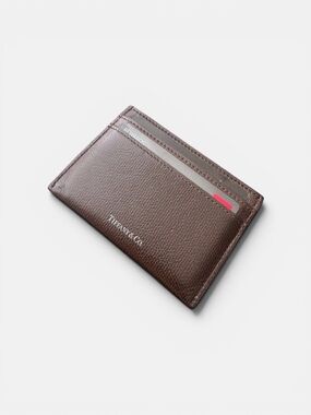 Tiffany & Co. Slim Card Holder – Brown Leather